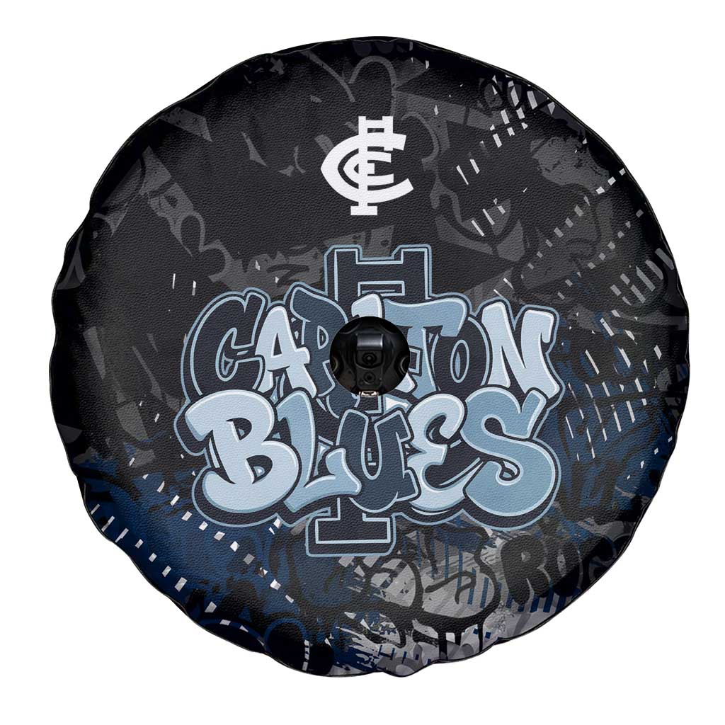 Carlton Blues Spare Tire Cover Urban Graffiti Street Art - Bold Abstract Spray Paint