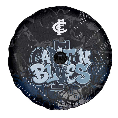 Carlton Blues Spare Tire Cover Urban Graffiti Street Art - Bold Abstract Spray Paint