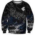 Carlton Blues Sweatshirt Urban Graffiti Street Art - Bold Abstract Spray Paint