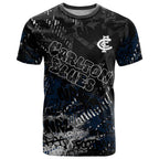 Carlton Blues T Shirt Urban Graffiti Street Art - Bold Abstract Spray Paint