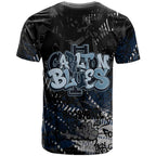 Carlton Blues T Shirt Urban Graffiti Street Art - Bold Abstract Spray Paint