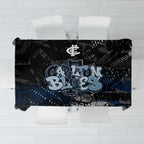 Carlton Blues Tablecloth Urban Graffiti Street Art - Bold Abstract Spray Paint