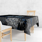 Carlton Blues Tablecloth Urban Graffiti Street Art - Bold Abstract Spray Paint
