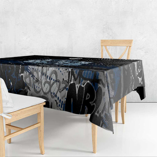 Carlton Blues Tablecloth Urban Graffiti Street Art - Bold Abstract Spray Paint