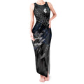 Carlton Blues Tank Maxi Dress Urban Graffiti Street Art - Bold Abstract Spray Paint