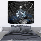 Carlton Blues Tapestry Urban Graffiti Street Art - Bold Abstract Spray Paint