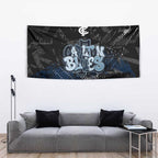 Carlton Blues Tapestry Urban Graffiti Street Art - Bold Abstract Spray Paint