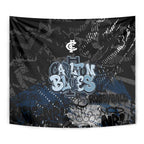 Carlton Blues Tapestry Urban Graffiti Street Art - Bold Abstract Spray Paint