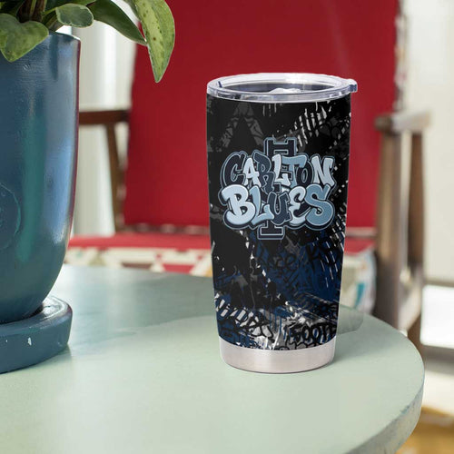 Carlton Blues Tumbler Cup Urban Graffiti Street Art - Bold Abstract Spray Paint