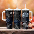 Carlton Blues Tumbler With Handle Urban Graffiti Street Art - Bold Abstract Spray Paint