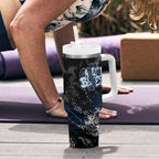 Carlton Blues Tumbler With Handle Urban Graffiti Street Art - Bold Abstract Spray Paint