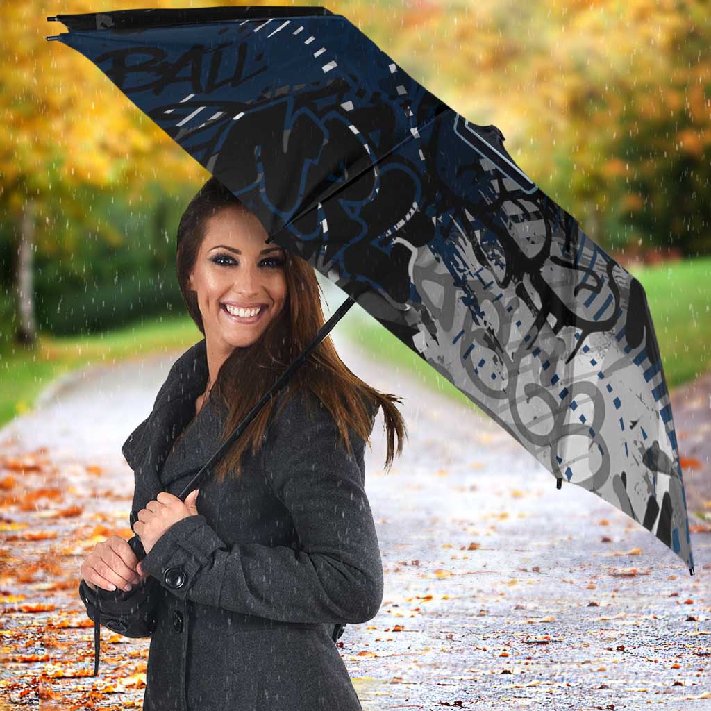 Carlton Blues Umbrella Urban Graffiti Street Art - Bold Abstract Spray Paint