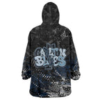 Carlton Blues Wearable Blanket Hoodie Urban Graffiti Street Art - Bold Abstract Spray Paint