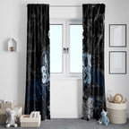 Carlton Blues Window Curtain Urban Graffiti Street Art - Bold Abstract Spray Paint