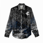 Carlton Blues Women Casual Shirt Urban Graffiti Street Art - Bold Abstract Spray Paint