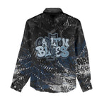 Carlton Blues Women Casual Shirt Urban Graffiti Street Art - Bold Abstract Spray Paint