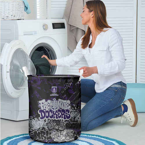 Fremantle Dockers Laundry Basket Urban Graffiti Street Art - Bold Abstract Spray Paint