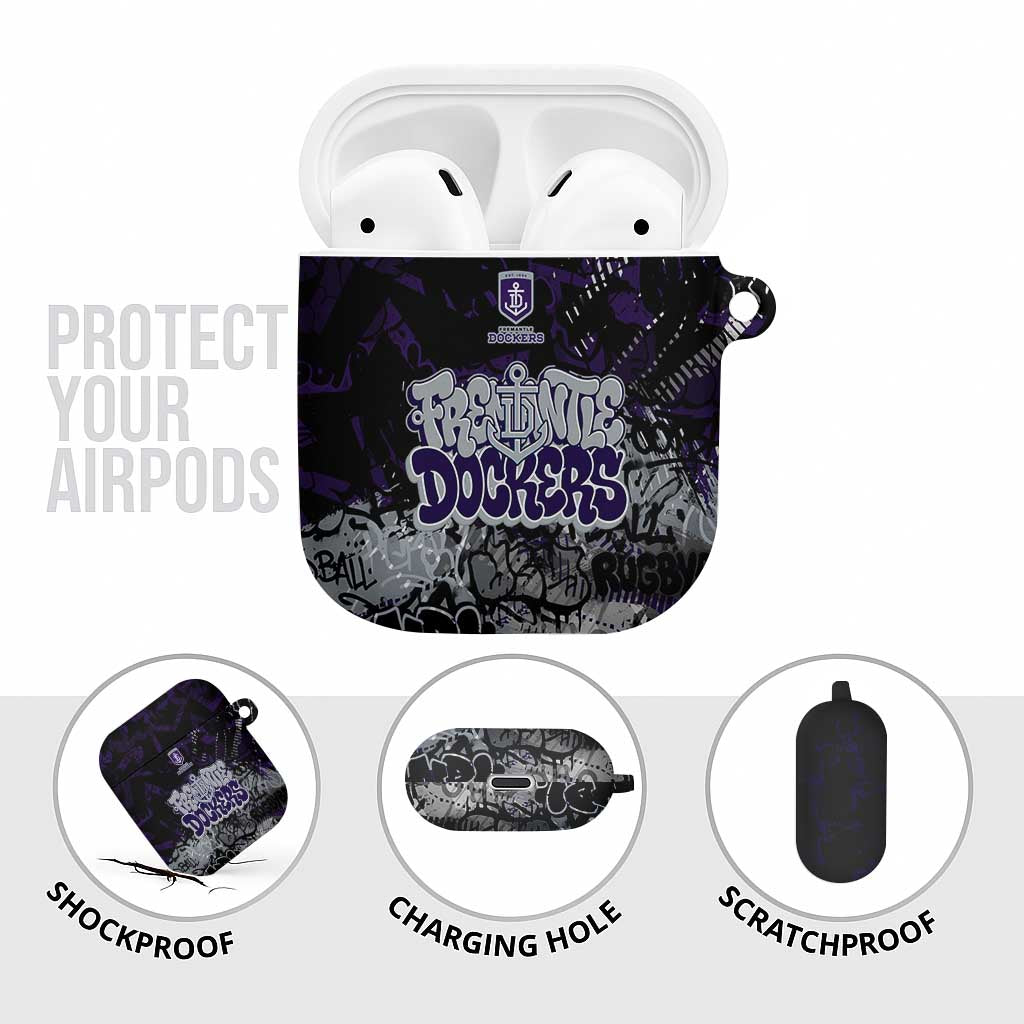 Fremantle Dockers AirPods Case Urban Graffiti Street Art - Bold Abstract Spray Paint
