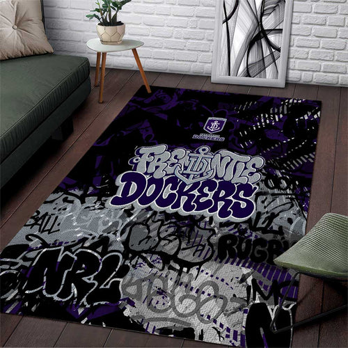 Fremantle Dockers Area Rug Urban Graffiti Street Art - Bold Abstract Spray Paint