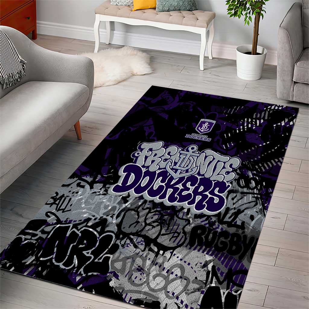 Fremantle Dockers Area Rug Urban Graffiti Street Art - Bold Abstract Spray Paint