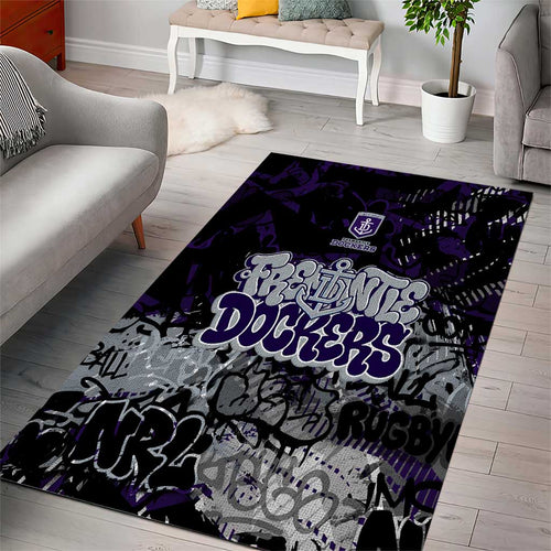 Fremantle Dockers Area Rug Urban Graffiti Street Art - Bold Abstract Spray Paint