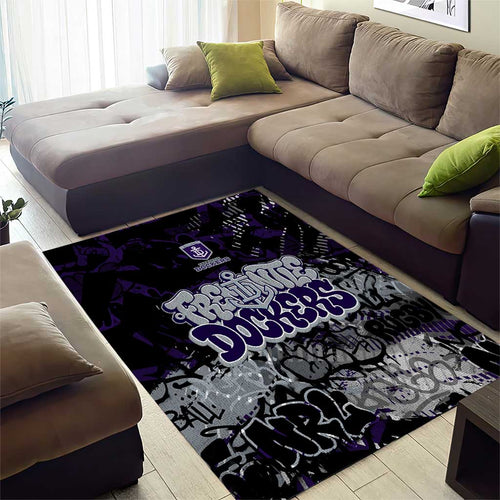 Fremantle Dockers Area Rug Urban Graffiti Street Art - Bold Abstract Spray Paint