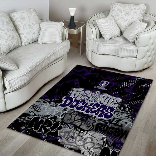 Fremantle Dockers Area Rug Urban Graffiti Street Art - Bold Abstract Spray Paint
