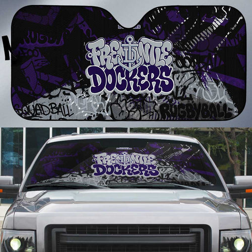 Fremantle Dockers Auto Sun Shade Urban Graffiti Street Art - Bold Abstract Spray Paint