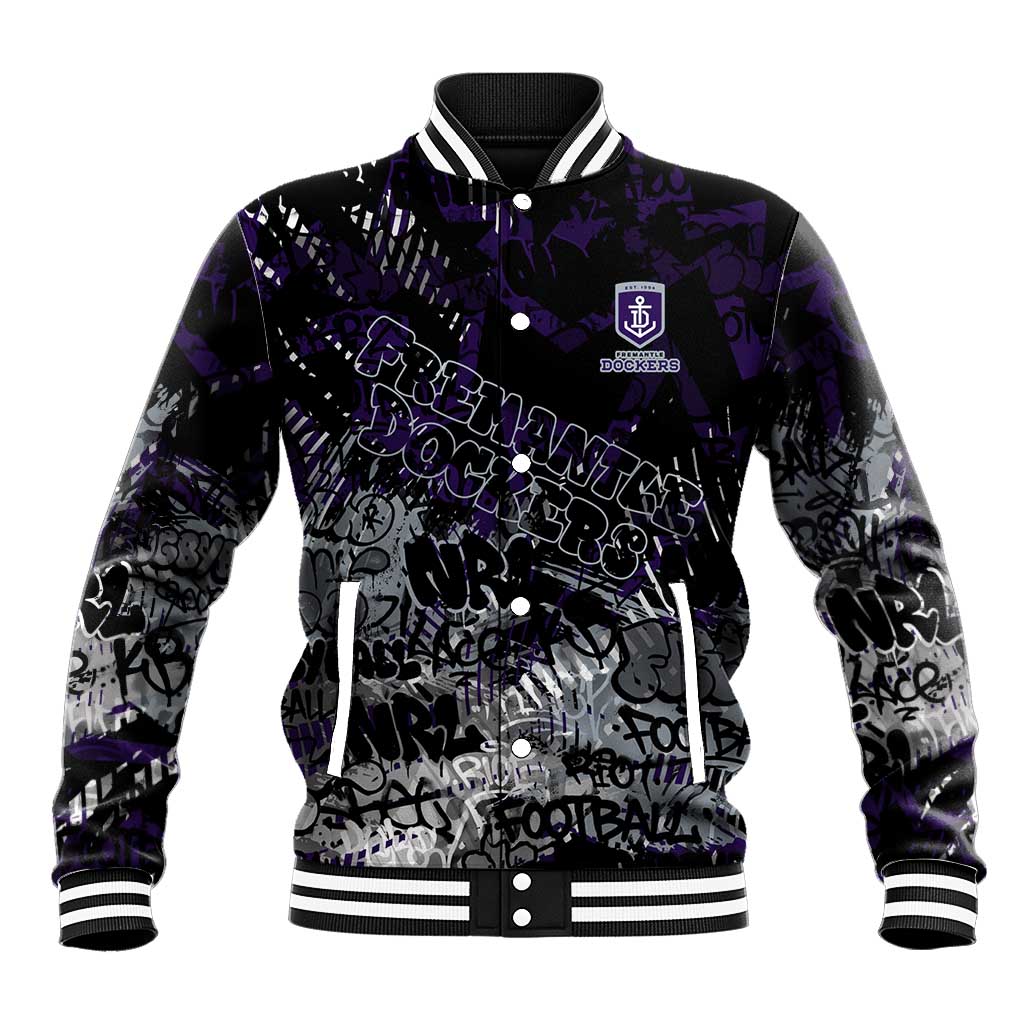 Fremantle Dockers Baseball Jacket Urban Graffiti Street Art - Bold Abstract Spray Paint