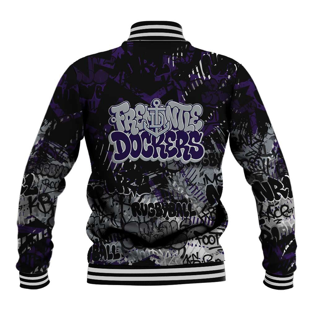 Fremantle Dockers Baseball Jacket Urban Graffiti Street Art - Bold Abstract Spray Paint