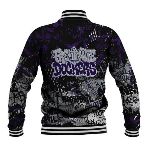 Fremantle Dockers Baseball Jacket Urban Graffiti Street Art - Bold Abstract Spray Paint