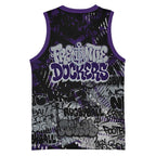 Fremantle Dockers Basketball Jersey Urban Graffiti Street Art - Bold Abstract Spray Paint