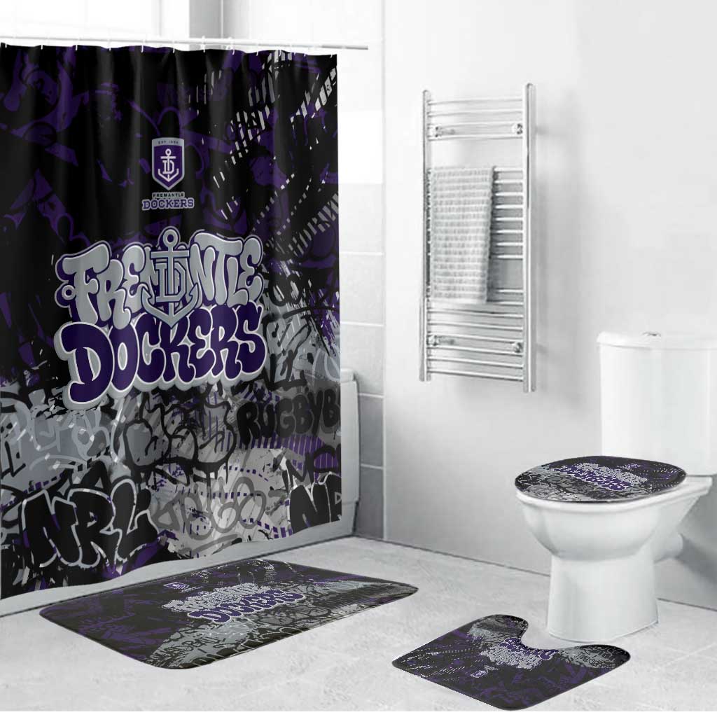 Fremantle Dockers Bathroom Set Urban Graffiti Street Art - Bold Abstract Spray Paint