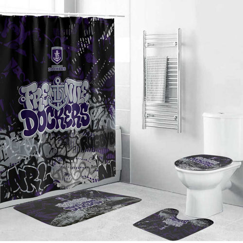 Fremantle Dockers Bathroom Set Urban Graffiti Street Art - Bold Abstract Spray Paint