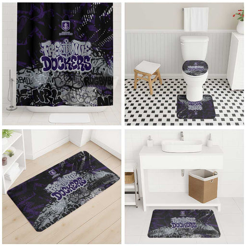 Fremantle Dockers Bathroom Set Urban Graffiti Street Art - Bold Abstract Spray Paint