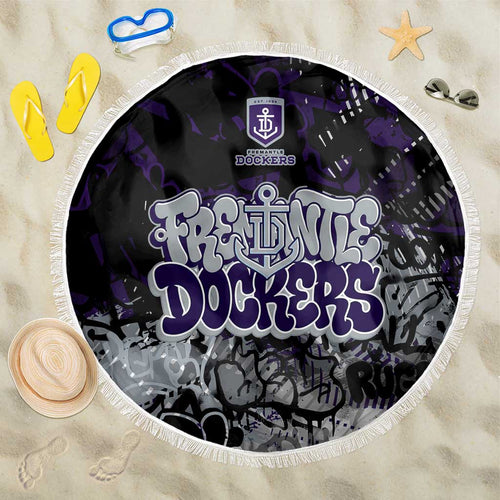 Fremantle Dockers Beach Blanket Urban Graffiti Street Art - Bold Abstract Spray Paint