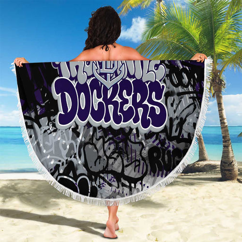 Fremantle Dockers Beach Blanket Urban Graffiti Street Art - Bold Abstract Spray Paint