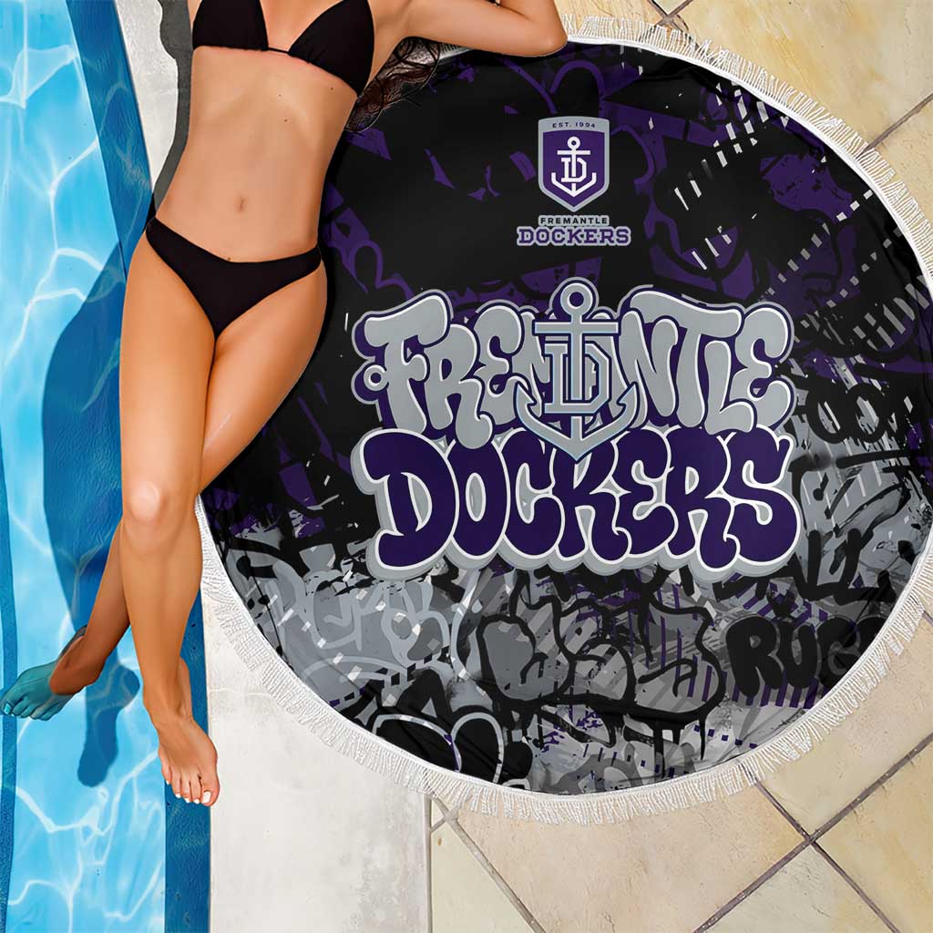 Fremantle Dockers Beach Blanket Urban Graffiti Street Art - Bold Abstract Spray Paint