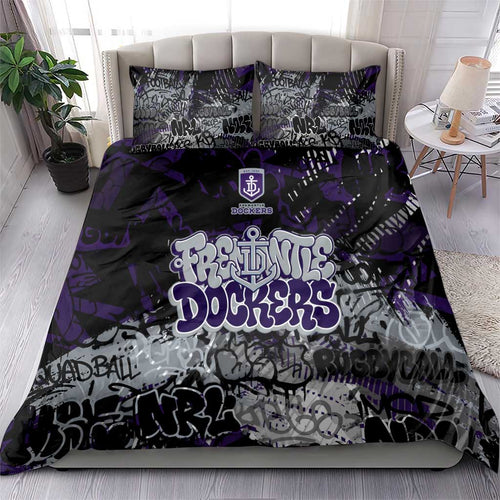 Fremantle Dockers Bedding Set Urban Graffiti Street Art - Bold Abstract Spray Paint