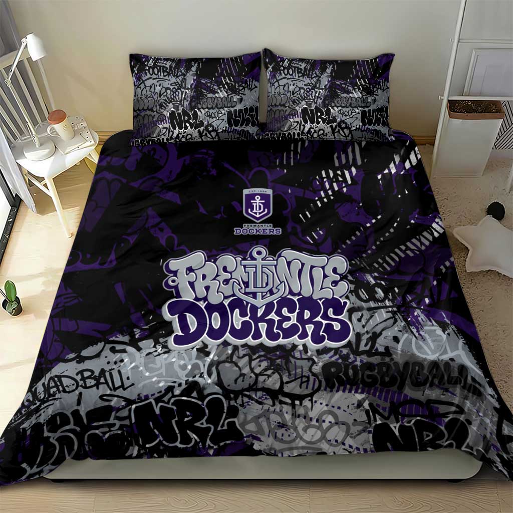 Fremantle Dockers Bedding Set Urban Graffiti Street Art - Bold Abstract Spray Paint
