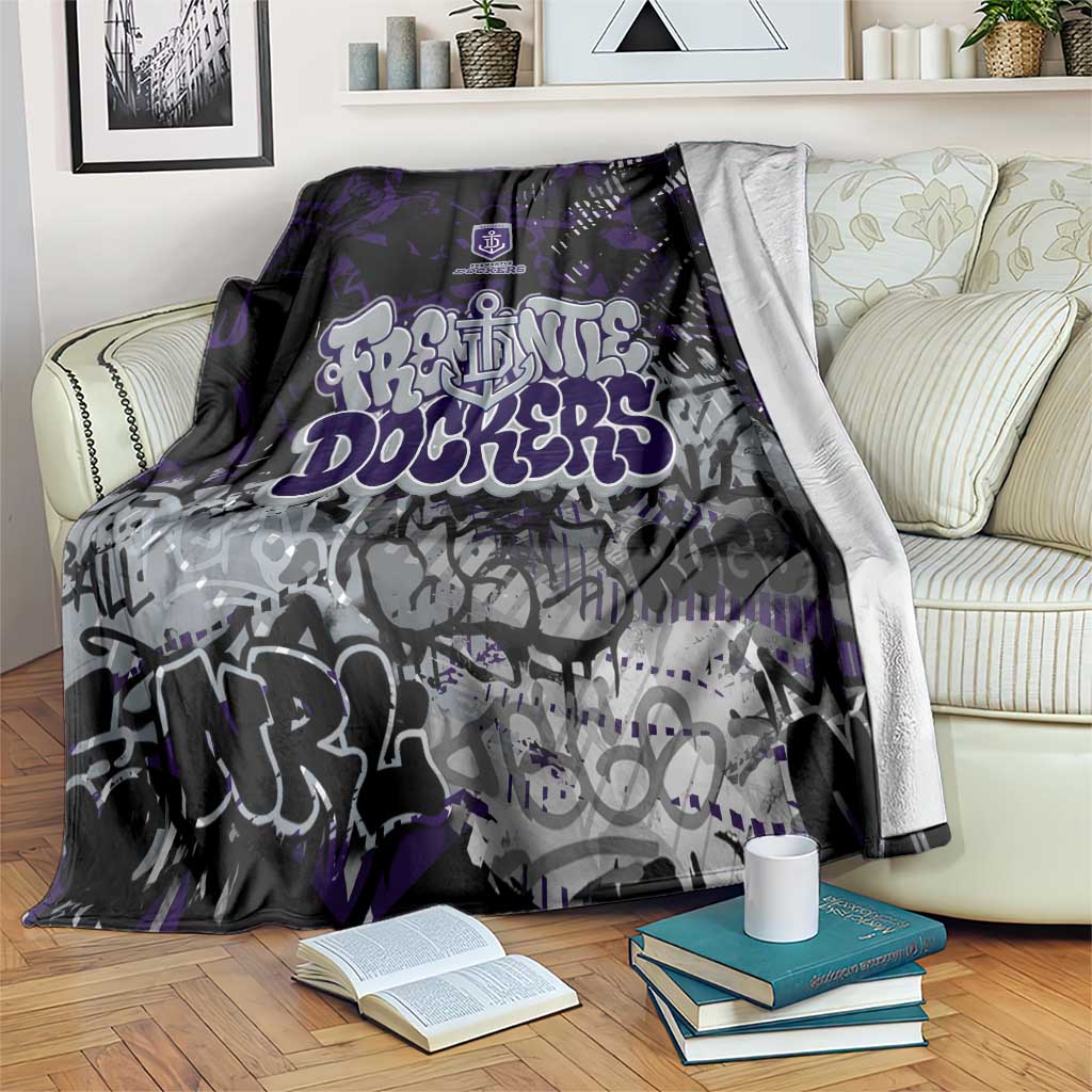 Fremantle Dockers Blanket Urban Graffiti Street Art - Bold Abstract Spray Paint