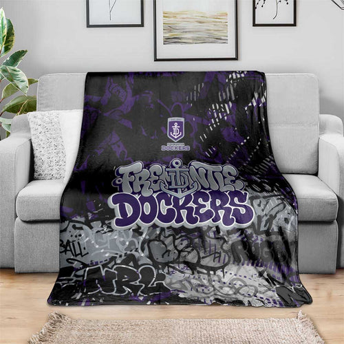 Fremantle Dockers Blanket Urban Graffiti Street Art - Bold Abstract Spray Paint
