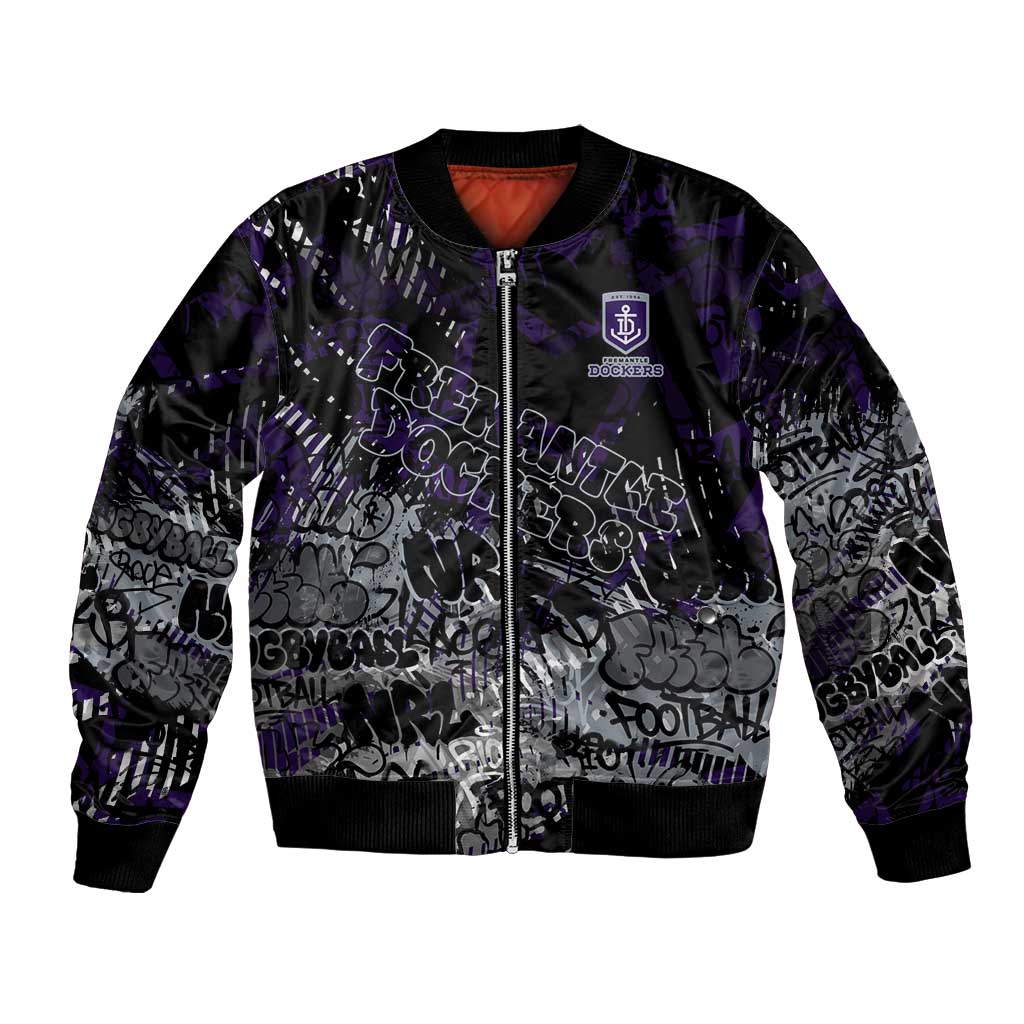 Fremantle Dockers Bomber Jacket Urban Graffiti Street Art - Bold Abstract Spray Paint