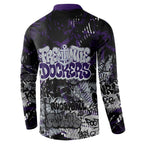 Fremantle Dockers Button Sweatshirt Urban Graffiti Street Art - Bold Abstract Spray Paint