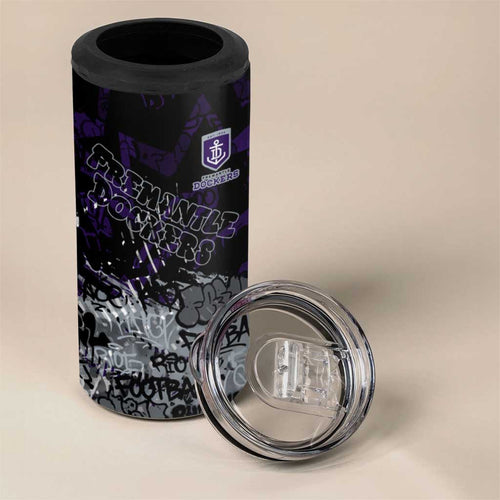 Fremantle Dockers 4 in 1 Can Cooler Tumbler Urban Graffiti Street Art - Bold Abstract Spray Paint