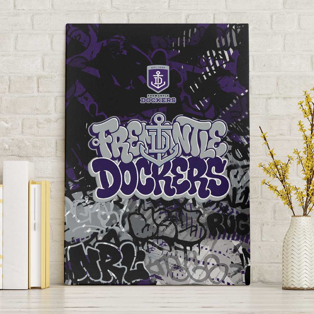 Fremantle Dockers Canvas Wall Art Urban Graffiti Street Art - Bold Abstract Spray Paint