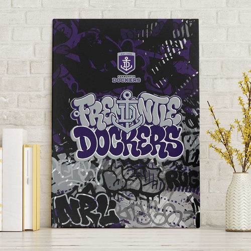 Fremantle Dockers Canvas Wall Art Urban Graffiti Street Art - Bold Abstract Spray Paint