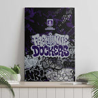Fremantle Dockers Canvas Wall Art Urban Graffiti Street Art - Bold Abstract Spray Paint