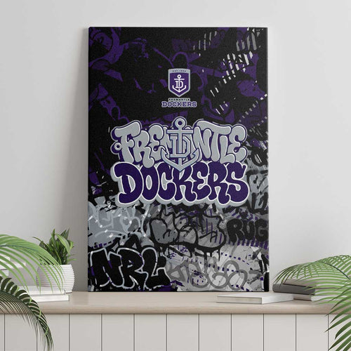 Fremantle Dockers Canvas Wall Art Urban Graffiti Street Art - Bold Abstract Spray Paint