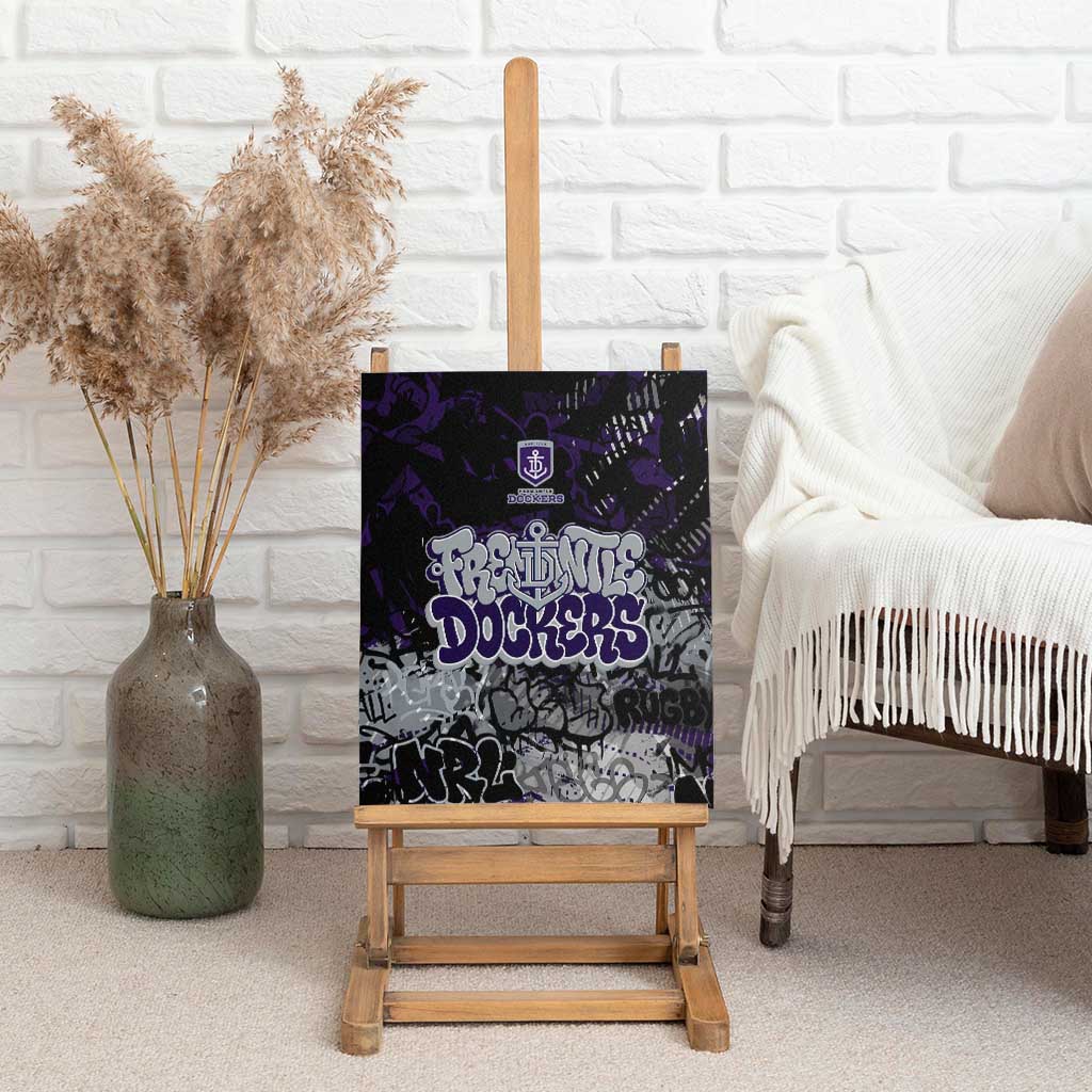 Fremantle Dockers Canvas Wall Art Urban Graffiti Street Art - Bold Abstract Spray Paint